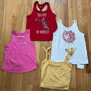 Bundle of 4 Girls Tank Tops Sz Large